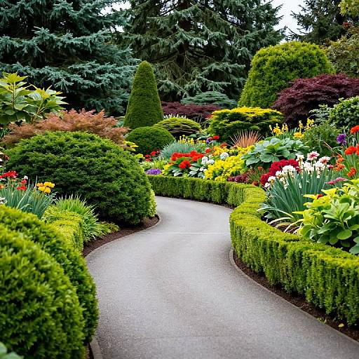 Serene Garden Pathway Landscape
