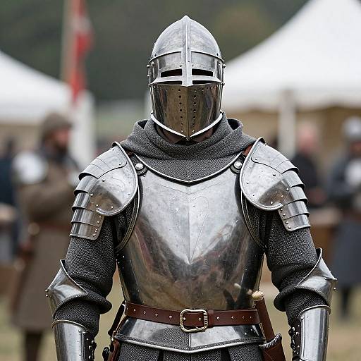 Medieval Warrior in Detailed Armor