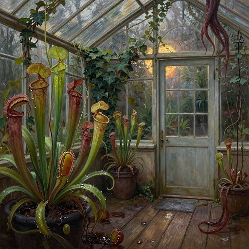 Victorian Greenhouse with Carnivorous Plants
