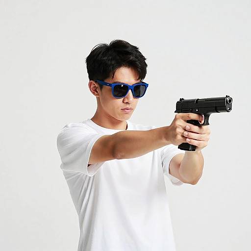 Portrait of Man with Handgun