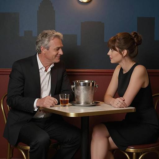 Intimate Moment in Dimly Lit Room