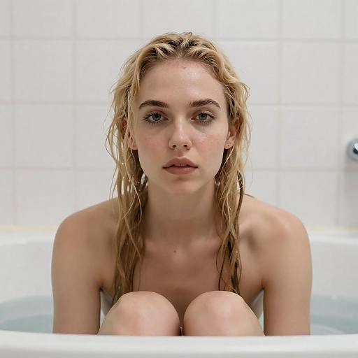 Elegant Nude Portrait in a Bathtub