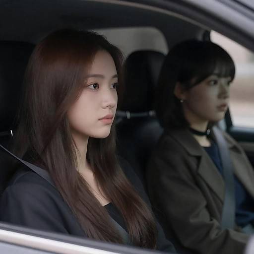 Intimate Car Portrait of Two Women