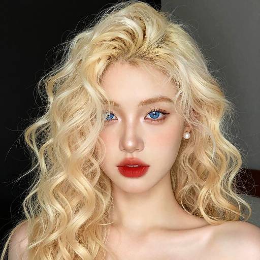 Glowing Platinum Blonde Portrait