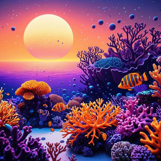 Elegant Coral Reef Ecosystem Illustration