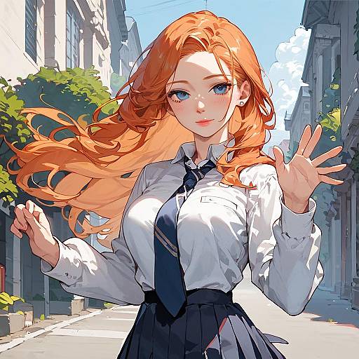 Shirley Fenette in School Uniform