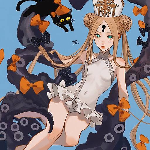 Illustration of Abigail williams (swimsuit foreigner) (second ascension) (fate), fate/grand order in the style of Kagoya1219