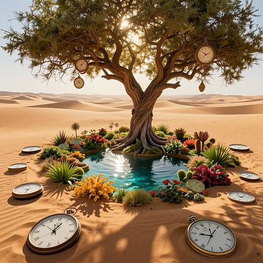 Surreal Dreamscape with Twisted Time