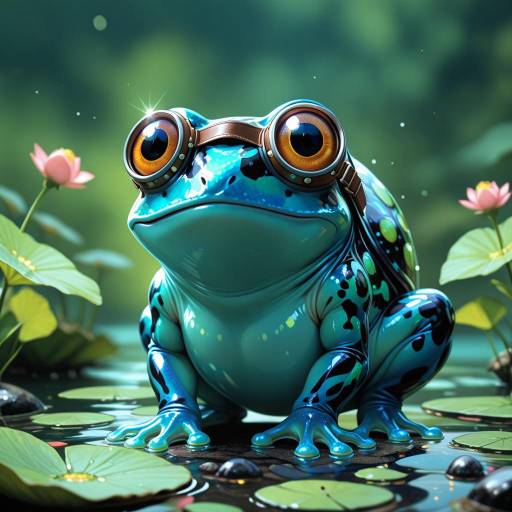 Playful Frog and Snail in Nature Playful Frog and Snail in Nature