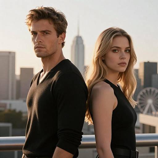 Superheroes Stand Tall at Sunset