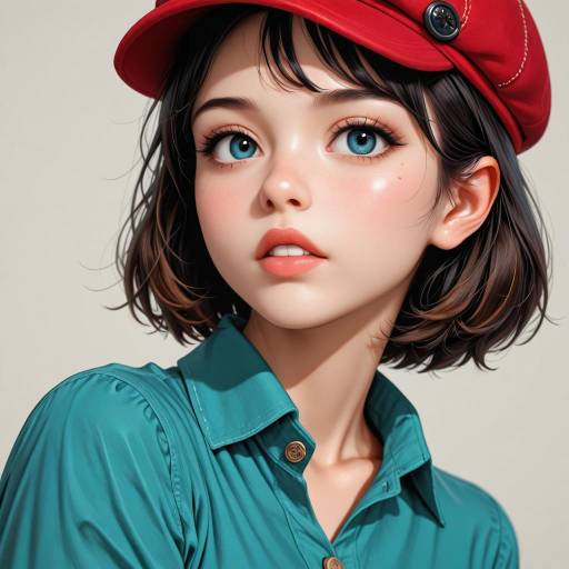 Portrait of a Stylish Red-Headed Girl