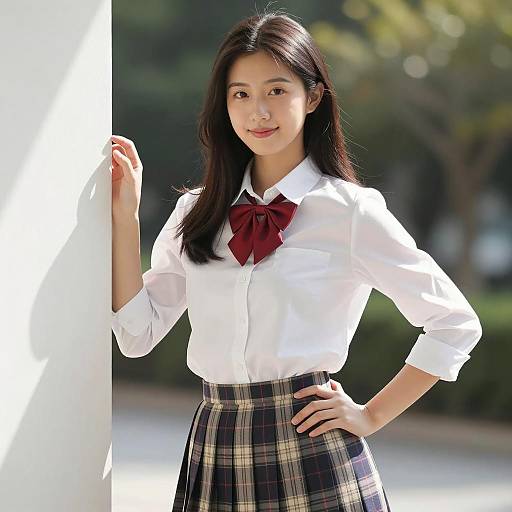 Confident Asian Woman in Urban Setting