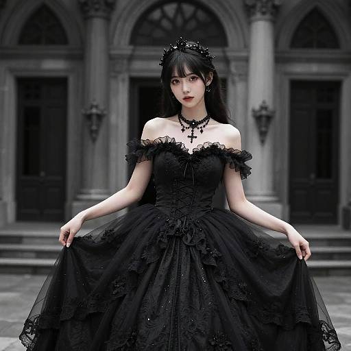 Photo Realistic Gothic Wedding Portrait