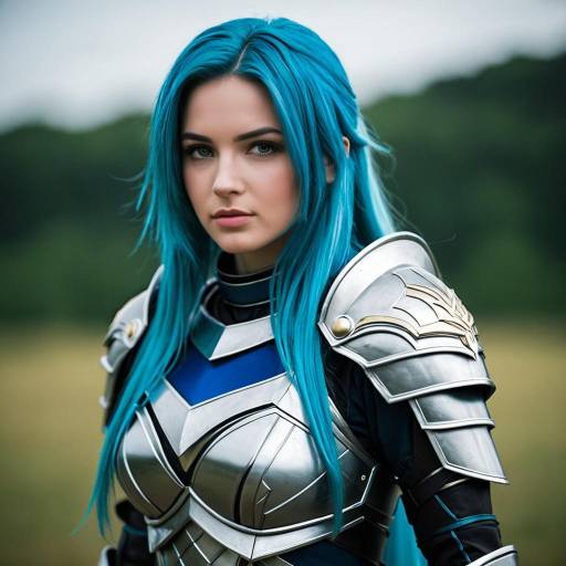 Stunning Nejire Cosplay with Aqua Hair