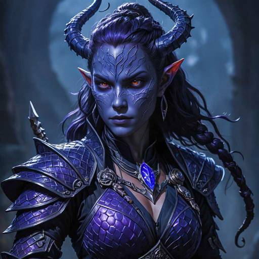 Tiefling Rogue Assassin with Obsidian Dagger