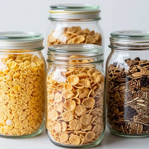 Breakfast Jars with Cornflakes and Müsli