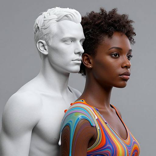 Melting Unity in Hyperrealistic Digital Art