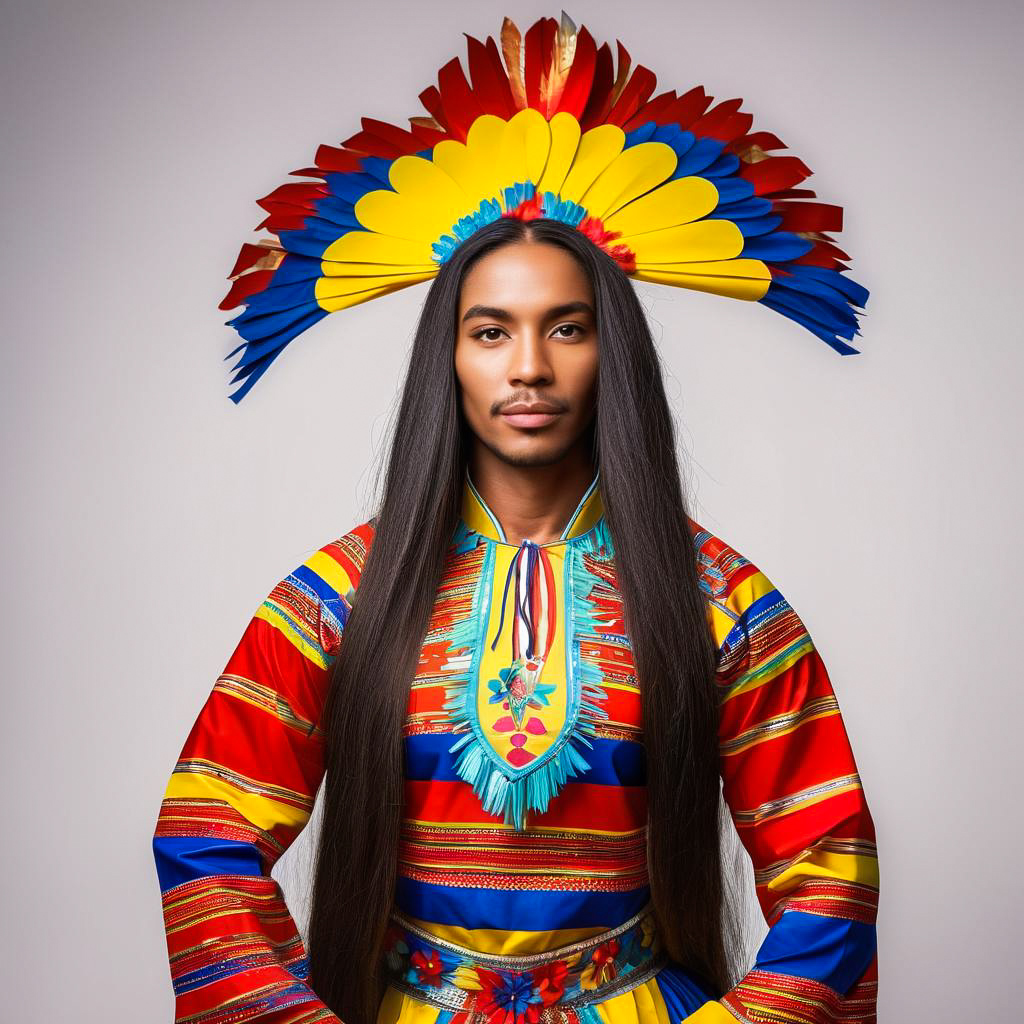 Vibrant Festival Participant in Costume