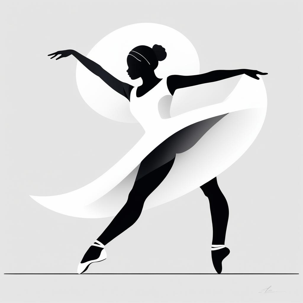 Elegant Minimalist Breakdancer Artwork