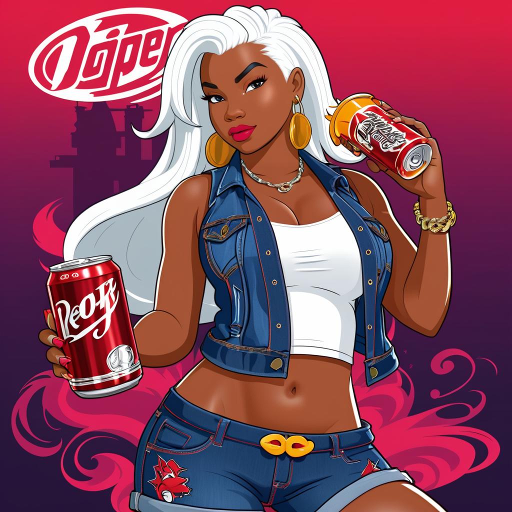 Hip-Hop Blaze the Dragon Character Illustration