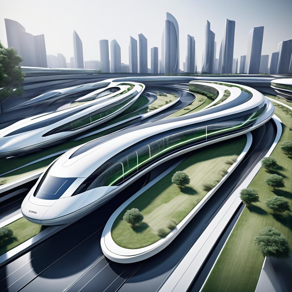 Futuristic Mobile City Train Design Concept