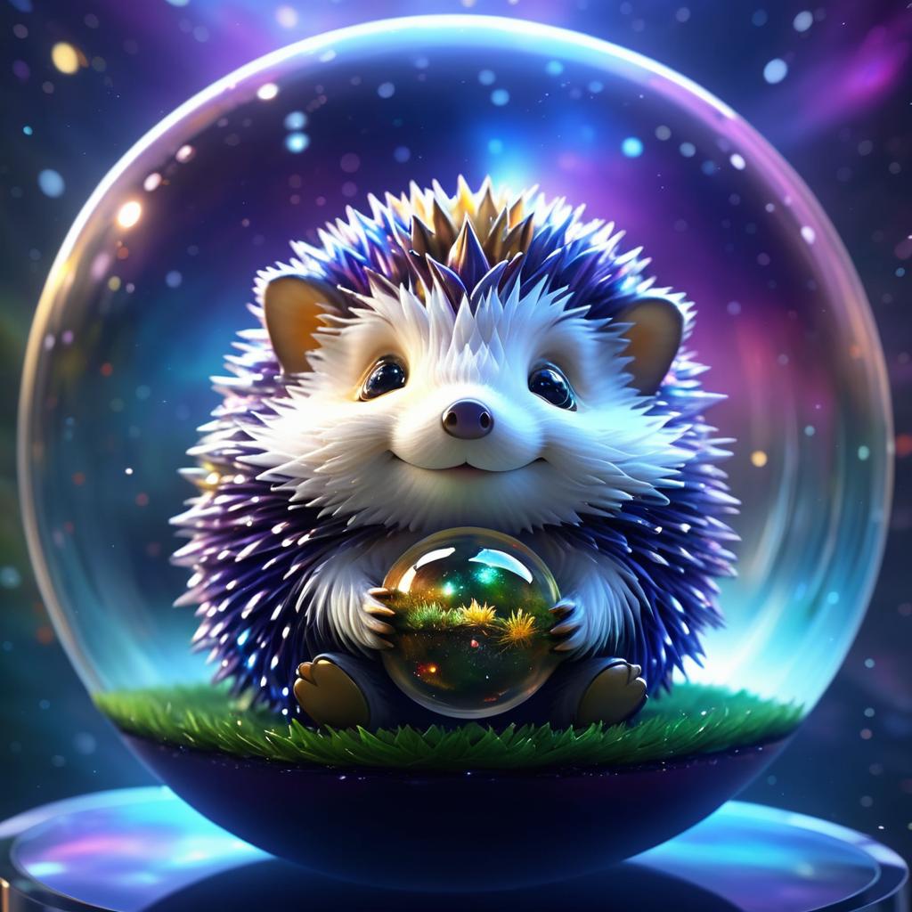 Cute Intergalactic Hedgehog in Space