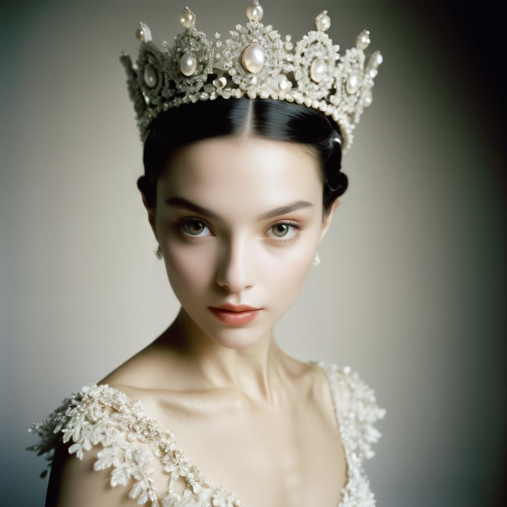 Elegant Ballet Dancer Portrait in Analog