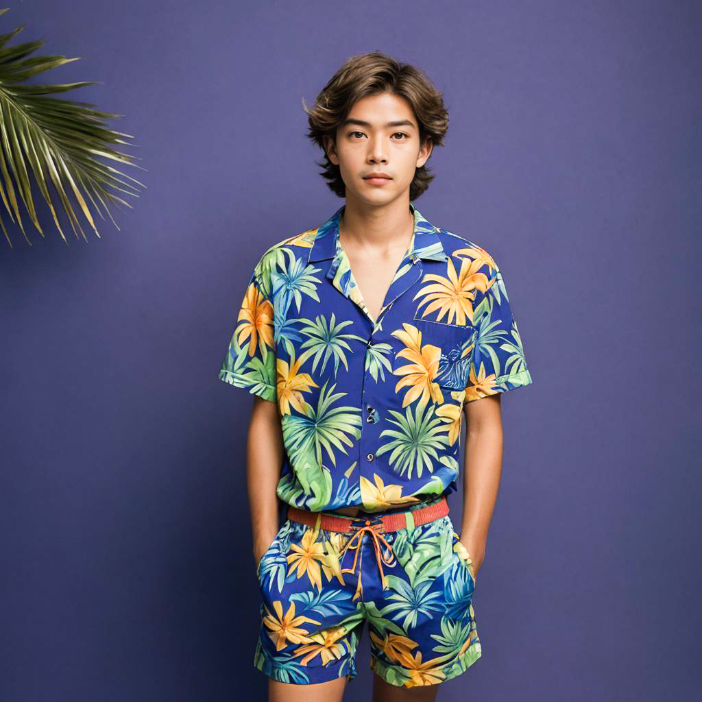 Tropical Surprise: Teen Boy Photoshoot