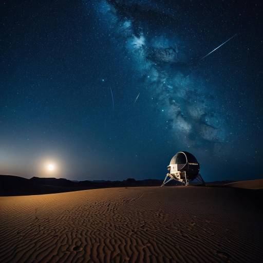 Desert Nightscape with Stars and Planets