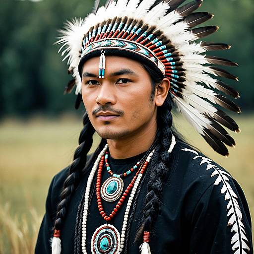 Native American Male in Traditional Costume