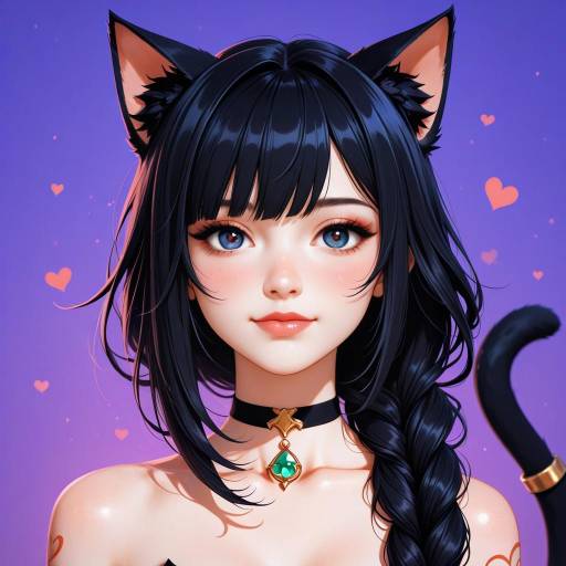 Charming Aether Cat Girl Concept Art