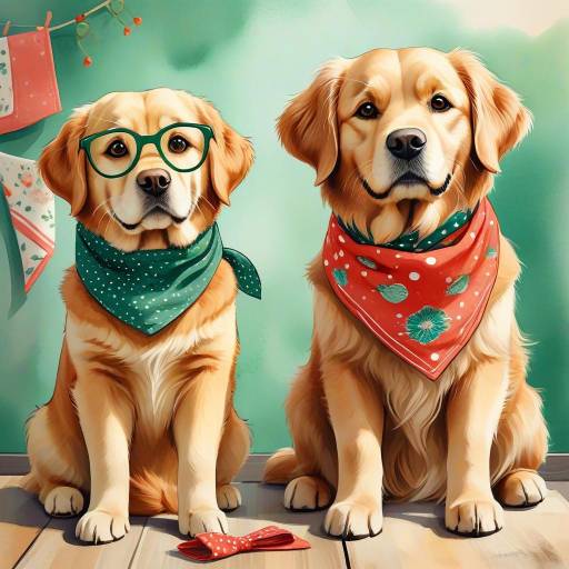 Whimsical Cartoon Friends: Dog and Cat