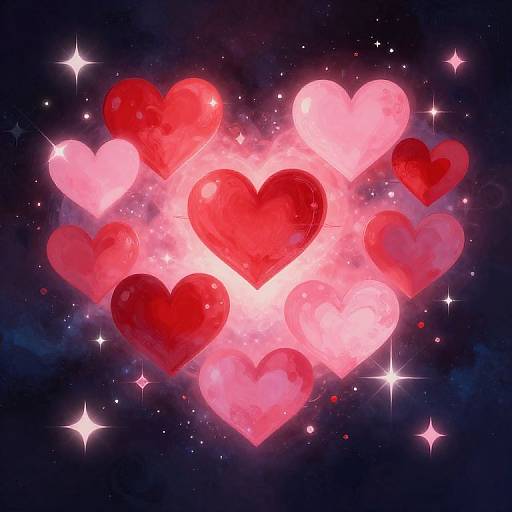 Vibrant Hearted Cosmic Romance