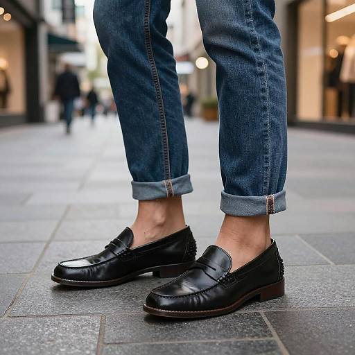 Stylish Man in Casual Leather Loafers