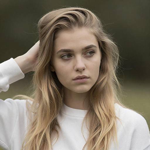 Portrait of a Thoughtful Young Woman