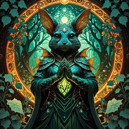 Caramel Chinchilla Demon Lord in Cosmic Forest