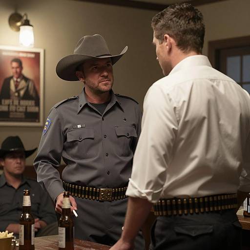 Mysterious Men in a Dim Room