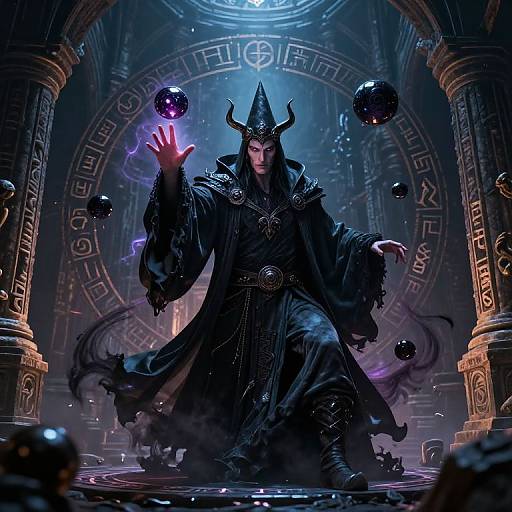 Dark Sorcerer Casting Ancient Magic
