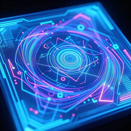 Futuristic Neon Pattern Generator Interface