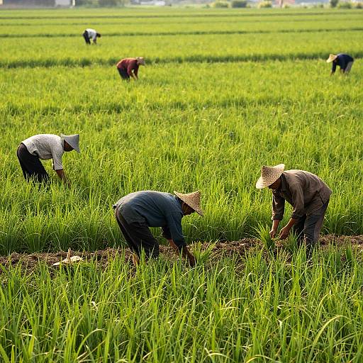 Traditional Farming in Rural Landscape