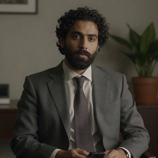 Bearded Man in Dimly Lit Room