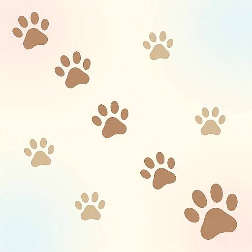 Soft Pastel Paws Background