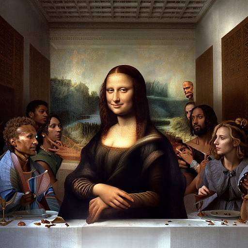 Digital artwork of Leonardo da Vinci's 