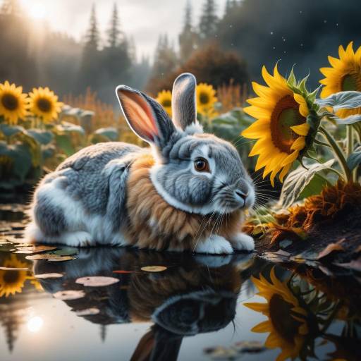 Luna the Rabbit by the Enchanted Pond Luna the Rabbit by the Enchanted Pond