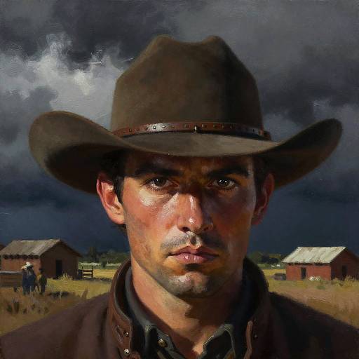Moody Rango Portrait with Stormy Sky