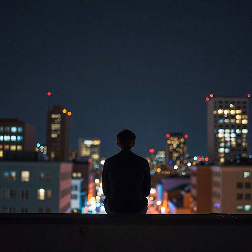 Solitude in Vibrant Cityscapes