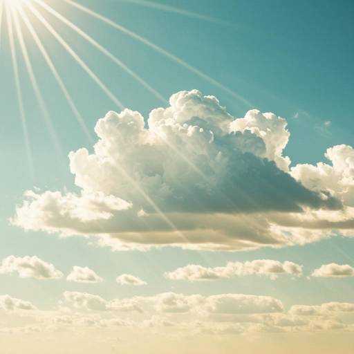 Dreamy Geometric Cloud on Soft Cream