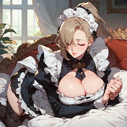 Anime Maid in Bedroom