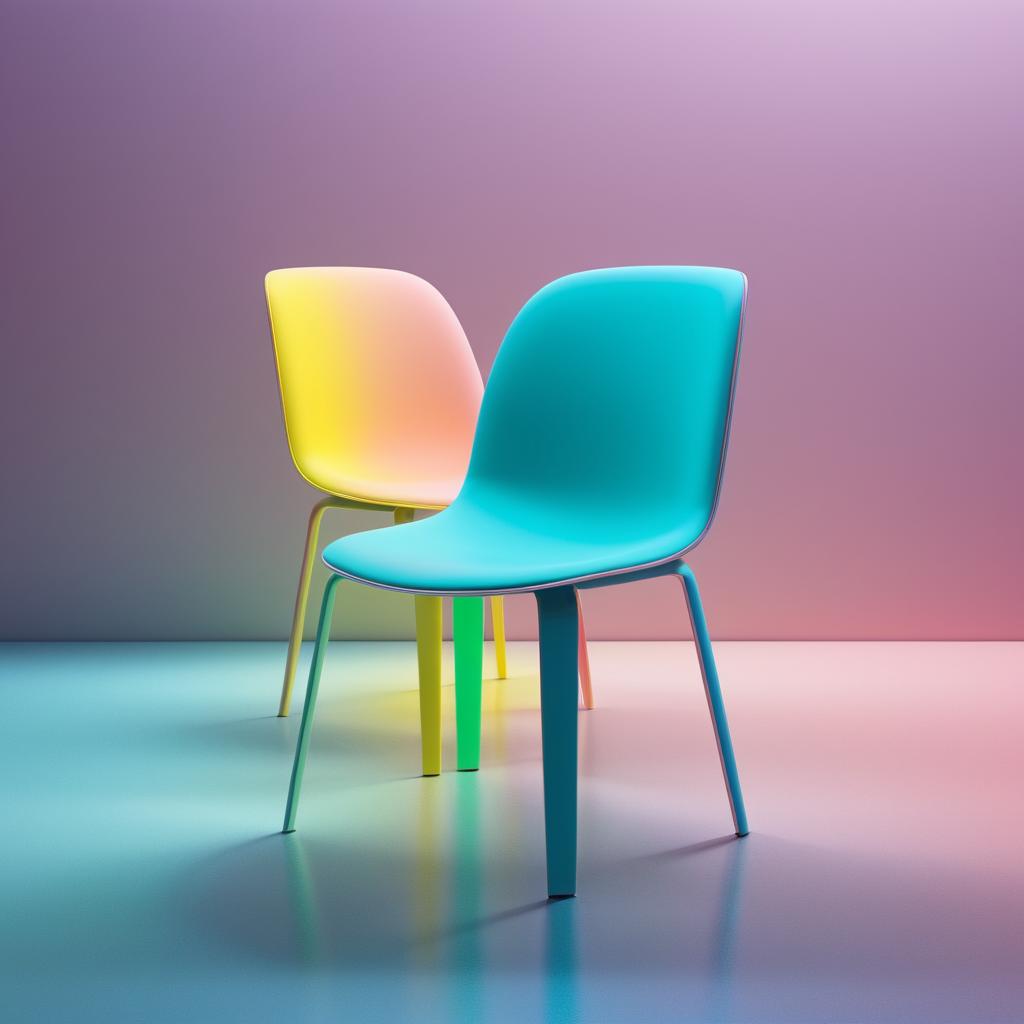 Artistic Colorful Small Side Chair Design