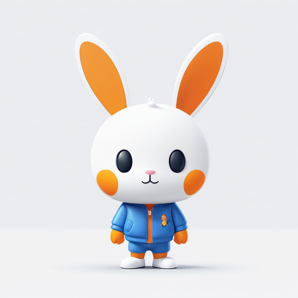 Cute Trendy Rabbit Character Design